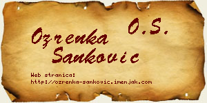 Ozrenka Sanković vizit kartica